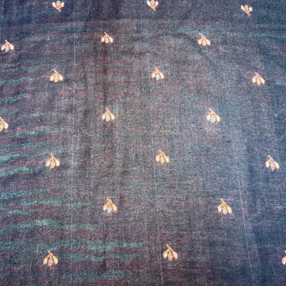 Vintage Cashmere Silk Scarf shawl‎ bohemian indie paisley wrap festival brown